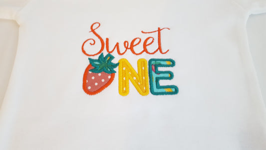 Baby Birthday 'One' Embroidered Vest | Soft Touch Cotton | Handmade