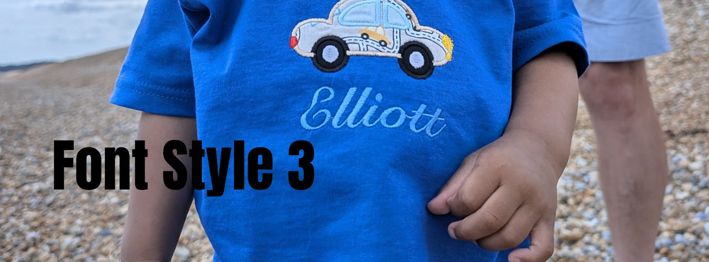 Baby Boys Personalised Embroidered Bunny Top