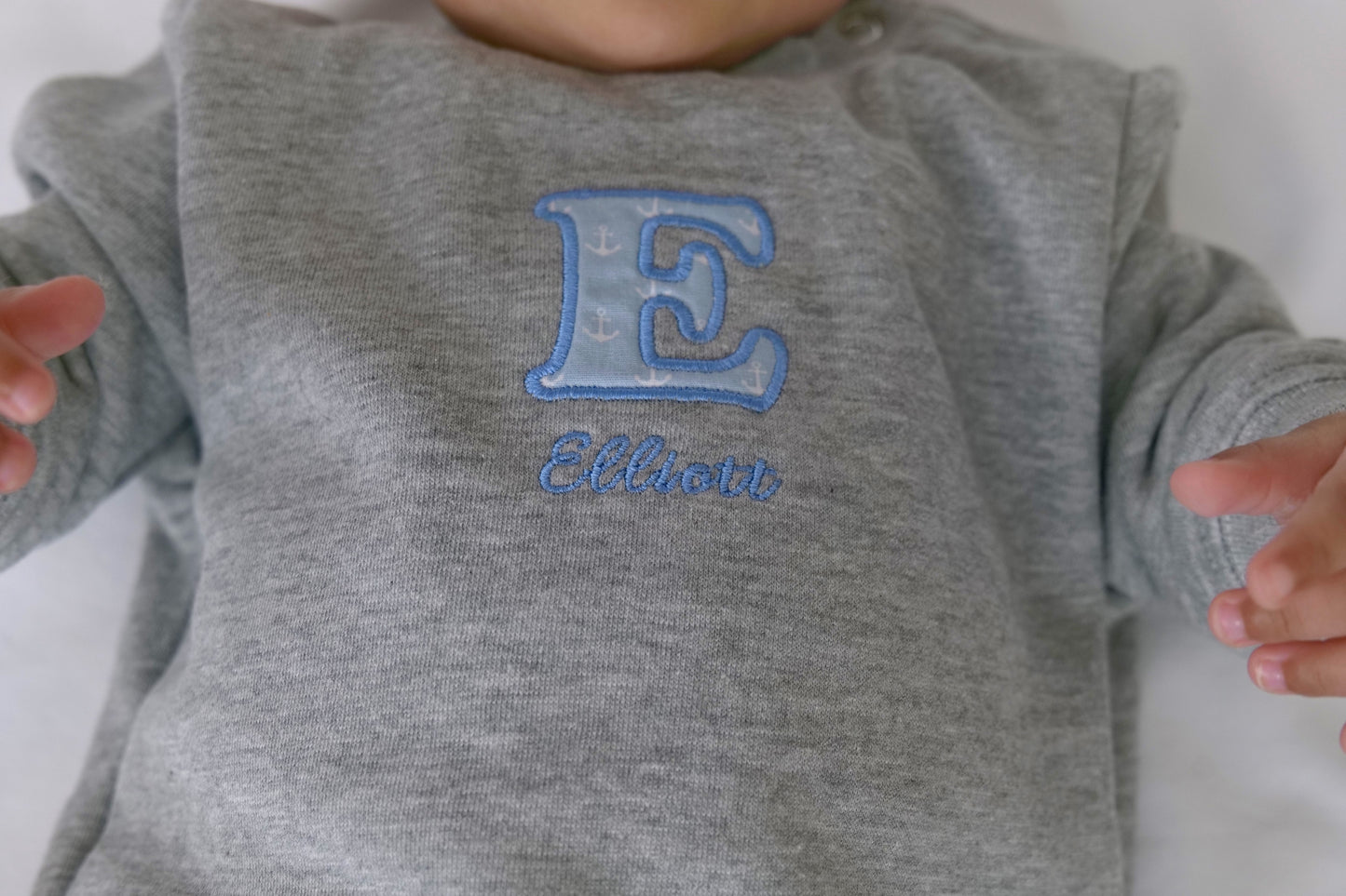 Boys Personalised Name Jumper | Baby Personalised Jumper | Grey | Black | Navy