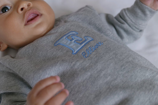 Boys Personalised Name Jumper | Baby Personalised Jumper | Grey | Black | Navy