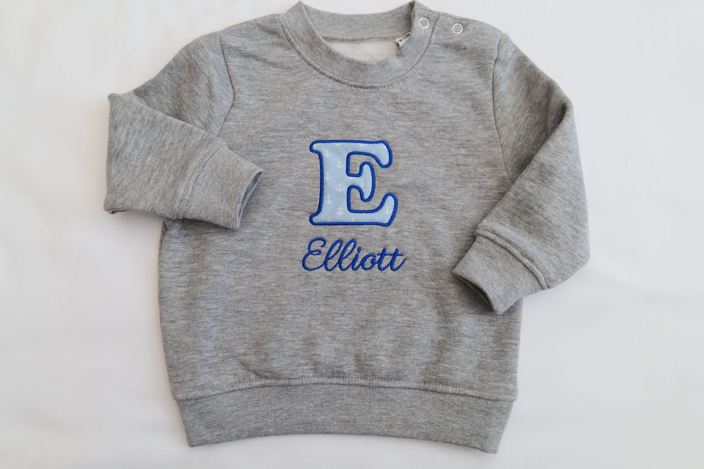 Boys Personalised Name Jumper | Baby Personalised Jumper | Grey | Black | Navy