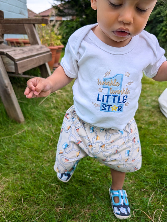 Embroidered One Baby Grow
