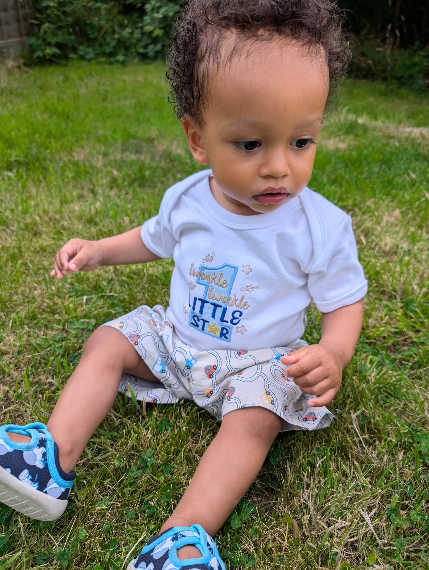 Embroidered One Baby Grow