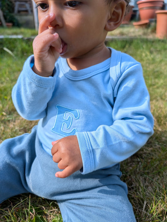 Personalised Baby Alphabet Top, Personalised Baby Grow. Personalised Baby Gift.