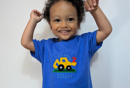 Personalised Digger Truck T-shirt