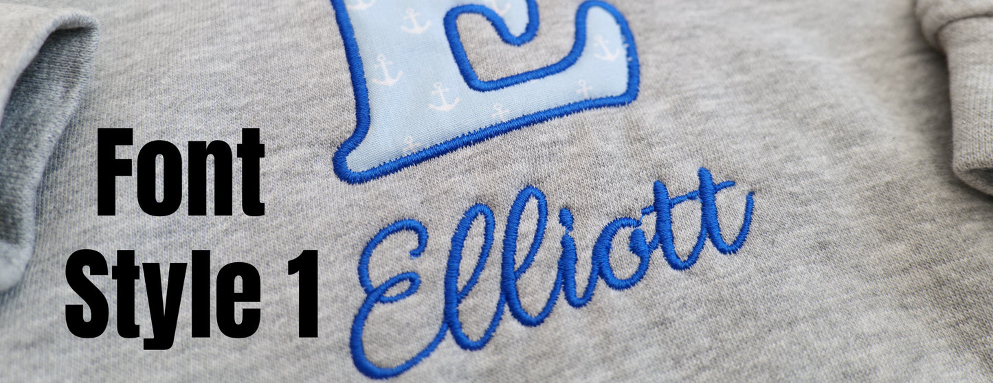 Baby Boys Personalised Embroidered Bunny Top
