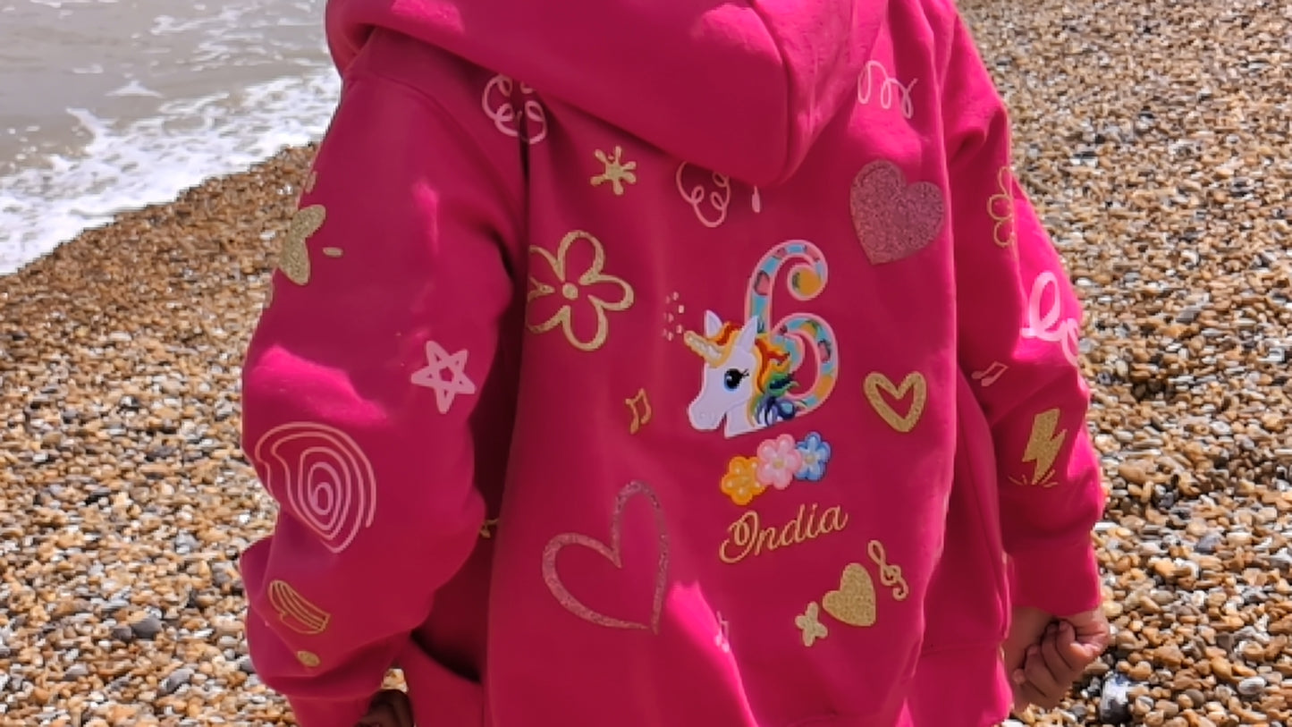 Personalised Bespoke Custom Girls Hood