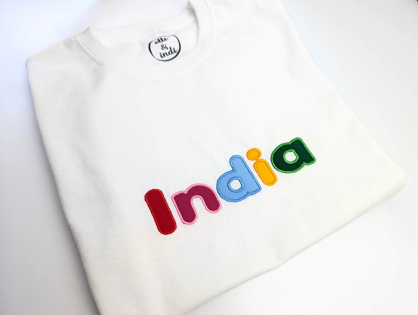 Personalised Rainbow Coloured T-shirt