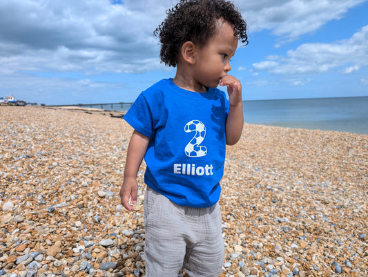 Personalised Kids’ Football T-Shirt – Custom Name & Number